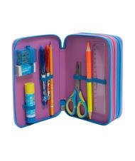 CAMOMILLA DREAMS&FLOWERS Estuche escolar 3 cremalleras con kit escolar negro - Estuches y Accesorios - 3