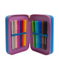 CAMOMILLA DREAMS&FLOWERS Estuche escolar 3 cremalleras con kit escolar negro - Estuches y Accesorios - 4