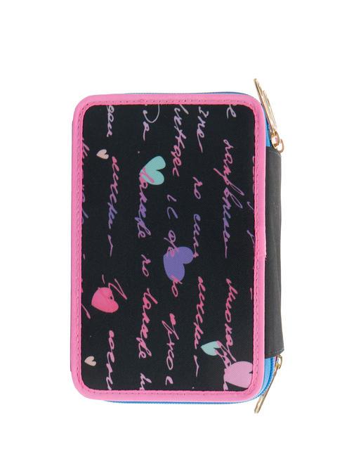 DREAMS&FLOWERS Estuche escolar 3 cremalleras con kit escolar negro - Estuches y Accesorios