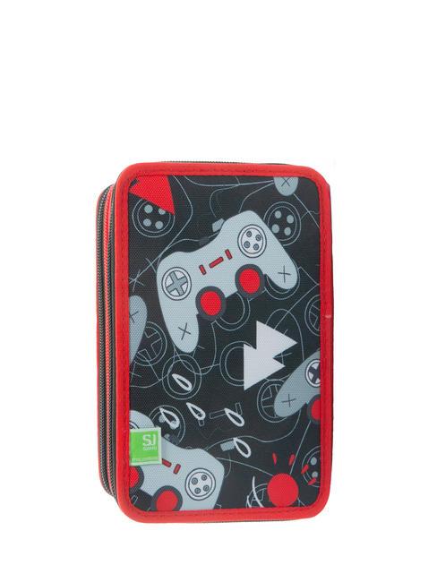 EVER Estuche escolar 3 cremalleras con kit escolar ROJO - Estuches y Accesorios