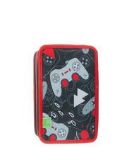 SJGANG EVER Estuche escolar 3 cremalleras con kit escolar ROJO - Estuches y Accesorios - 5