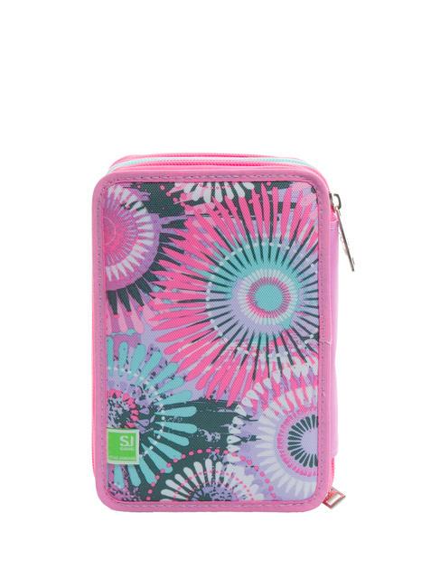 EVER Estuche escolar 3 cremalleras con kit escolar RODAMINA ROJA - Estuches y Accesorios