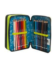 SJGANG EVER Estuche escolar 3 cremalleras con kit escolar Bluedeep - Estuches y Accesorios - 4
