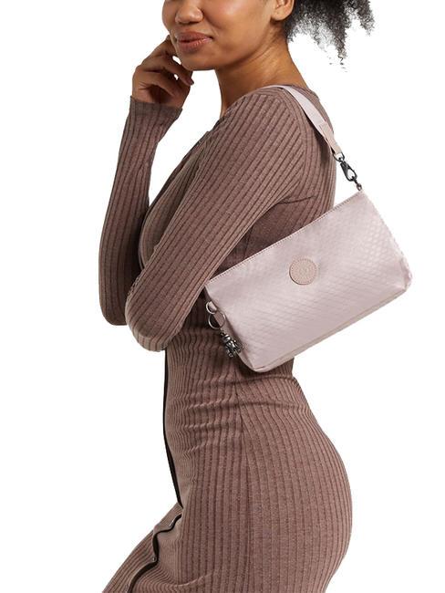 MASHA Bolso bandolera pequeño relieve de flujo rosa - Bolsos Mujer