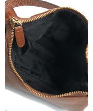 BRACCIALINI SANDRA Bolso bandolera de piel con flecos marrón - Bolsos Mujer - 5