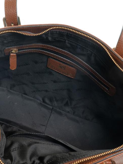 NORA Bolso shopping de piel marr&oacute;n - Bolsos Mujer