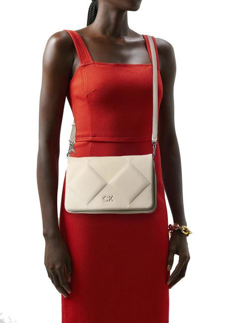 QUILT bolsa de hombro beige piedra - Bolsos Mujer