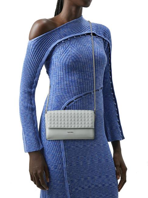 CALVIN MINI QUILT Mini bolso de hombro paloma - Bolsos Mujer