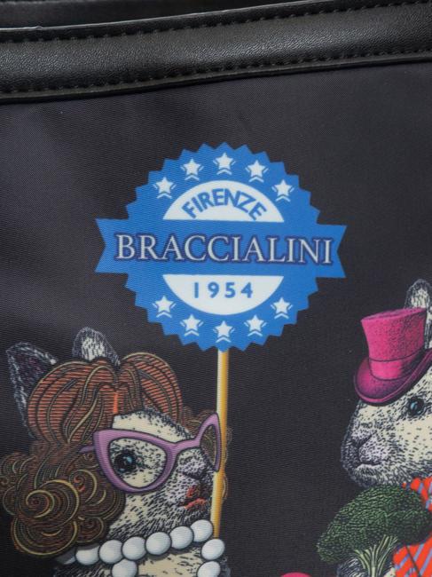 JENNIFER Bolsa de compras con estampado negro - Bolsos Mujer