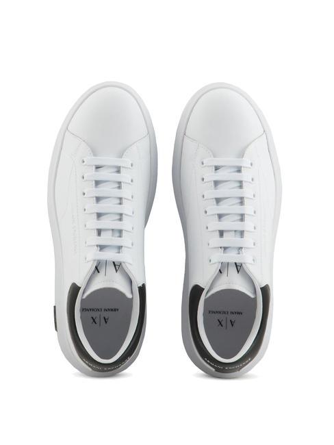 ACTION Zapatillas de cuero op.blanco + negro - Zapatos Hombre