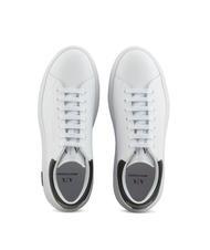 ARMANI EXCHANGE ACTION Zapatillas de cuero op.blanco + negro - Zapatos Hombre - 3