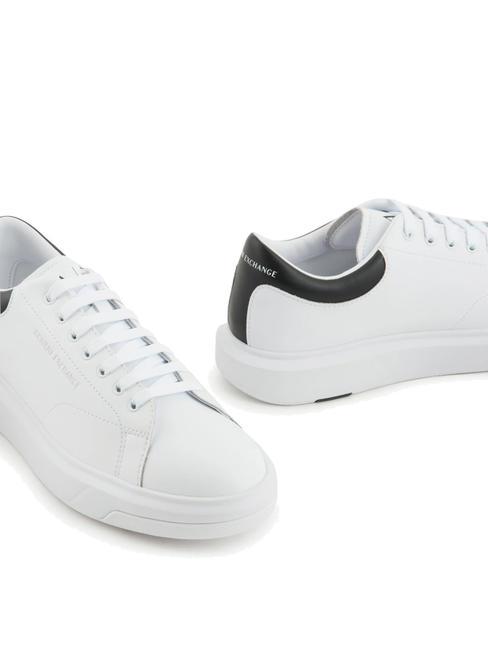 ACTION Zapatillas de cuero op.blanco + negro - Zapatos Hombre