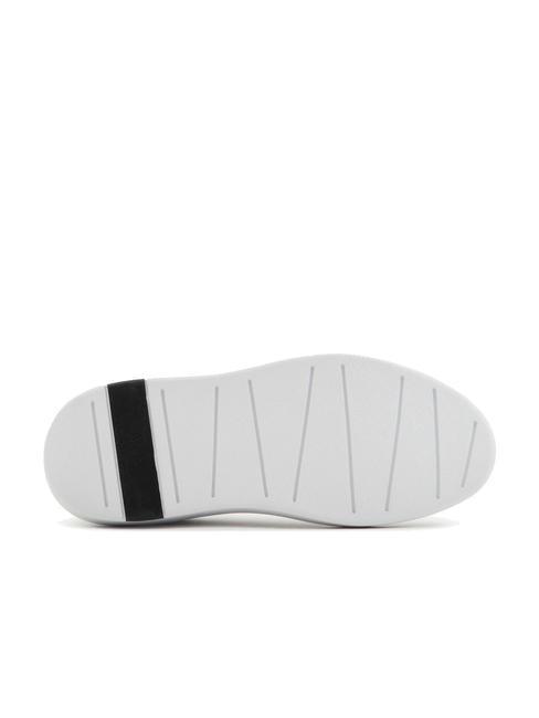ACTION Zapatillas de cuero op.blanco + negro - Zapatos Hombre