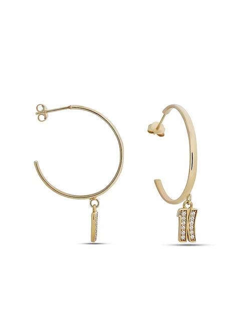 BROADWAY Pendientes circulares con colgante oro - Pendientes