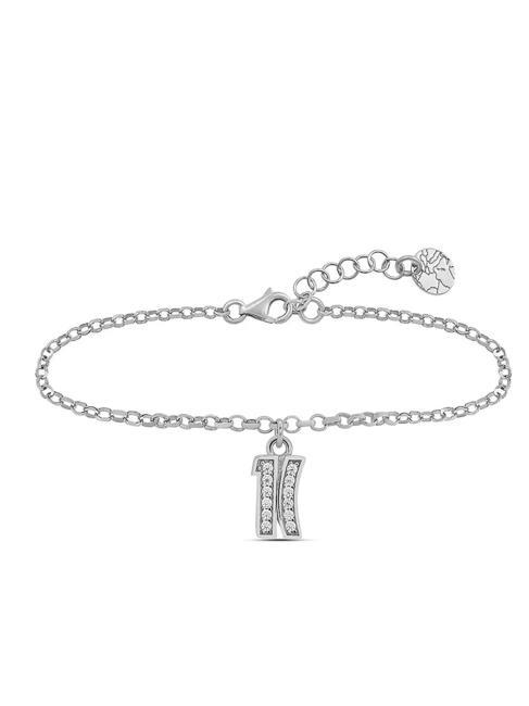 BROADWAY Pulsera con charm logo y circonitas acero - Pulseras