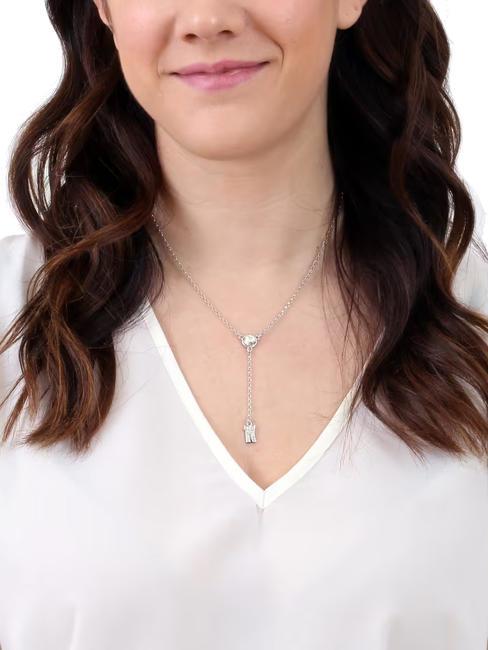 BROADWAY Collar con charm logo y circonitas acero - Collares