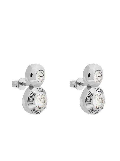 CHAMPS ELYSEES Pendientes dobles con circonitas acero - Pendientes