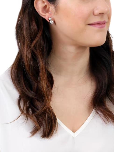 CHAMPS ELYSEES Pendientes dobles con circonitas acero - Pendientes