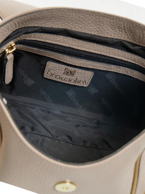 NAOMI Bolso bandolera de piel con solapa polvos - Bolsos Mujer