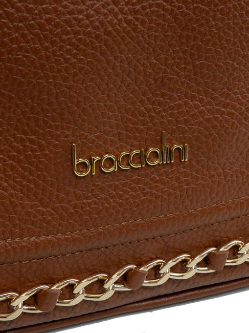 NORA Bolso bolso de cuero marr&oacute;n - Bolsos Mujer