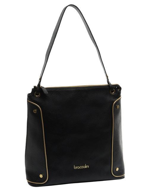 NAOMI Bolso bandolera de piel negro - Bolsos Mujer