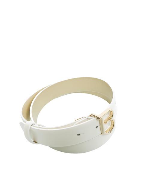 BELT Cinturón de cuero blanco - Cinturones
