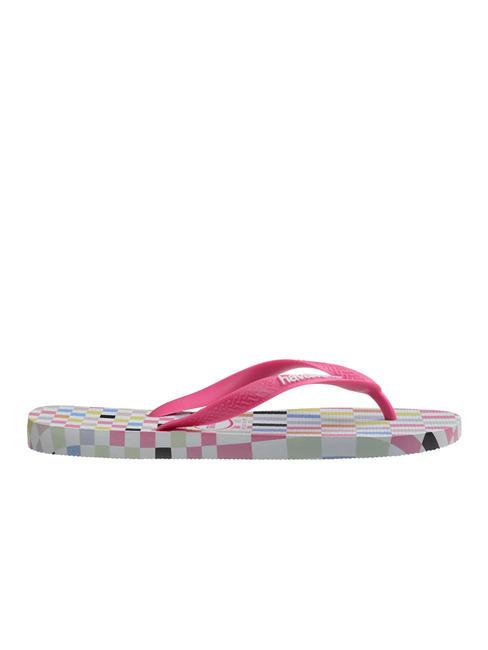 TOP CHECK Chancletas gris hielo/rosa - Zapatos unisex