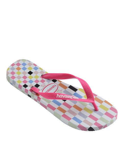 TOP CHECK Chancletas gris hielo/rosa - Zapatos unisex