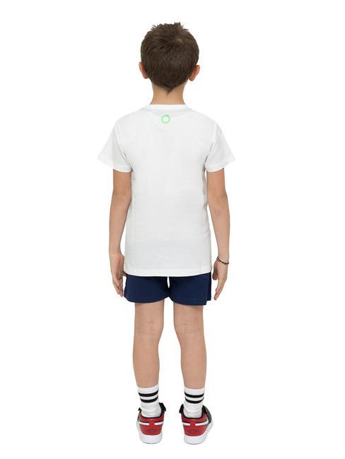 POLANCO Conjunto camiseta algodón y bermudas blanco/ind. - Chándales para niños