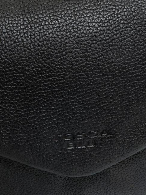 MAGNOLIA Bolso bandolera de piel con solapa negro - Bolsos Mujer