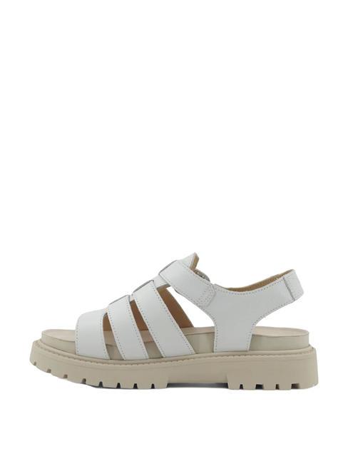 CLAIREMONT WAY Sandalias hebilla grano completo blanco - Zapatos Mujer