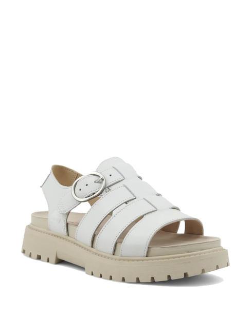 CLAIREMONT WAY Sandalias hebilla grano completo blanco - Zapatos Mujer