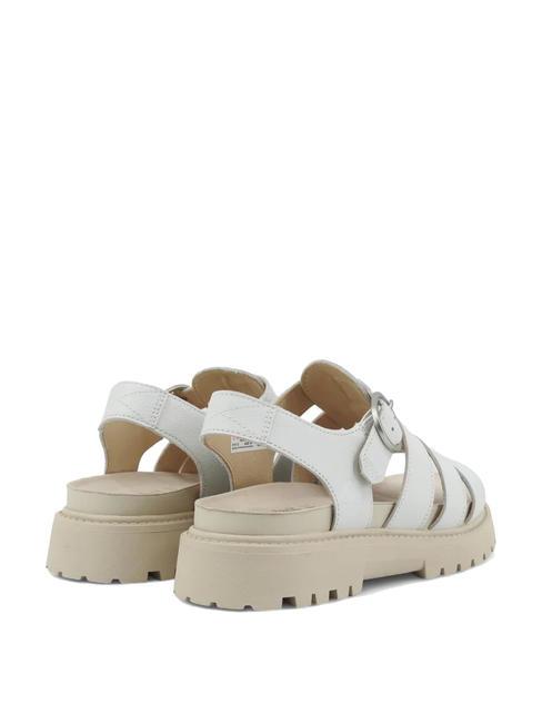 CLAIREMONT WAY Sandalias hebilla grano completo blanco - Zapatos Mujer