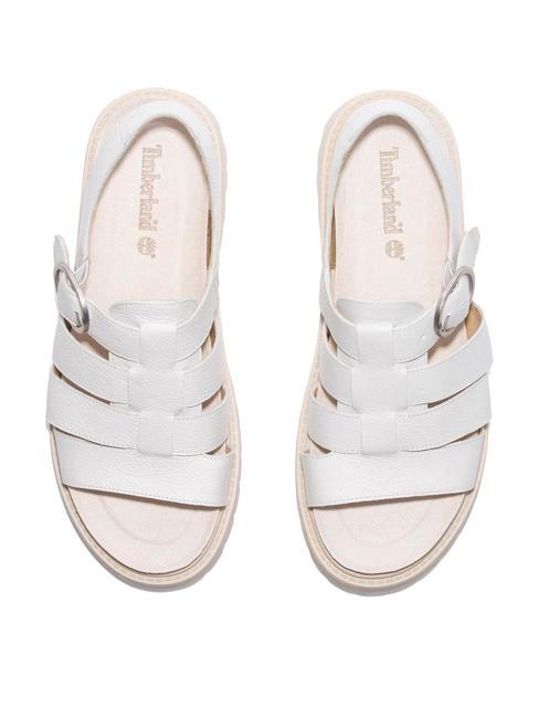 CLAIREMONT WAY Sandalias hebilla grano completo blanco - Zapatos Mujer