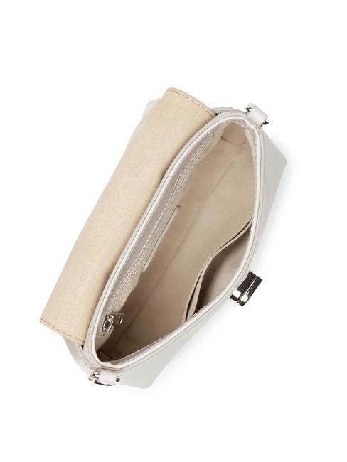 CHARLOTTE Bolso bandolera mini de piel perla - Bolsos Mujer