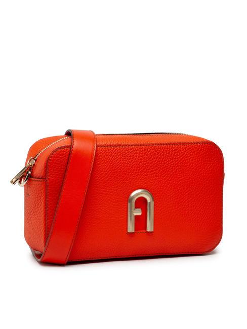 PRIMULA Bolso bandolera, en piel Mandarina - Bolsos Mujer