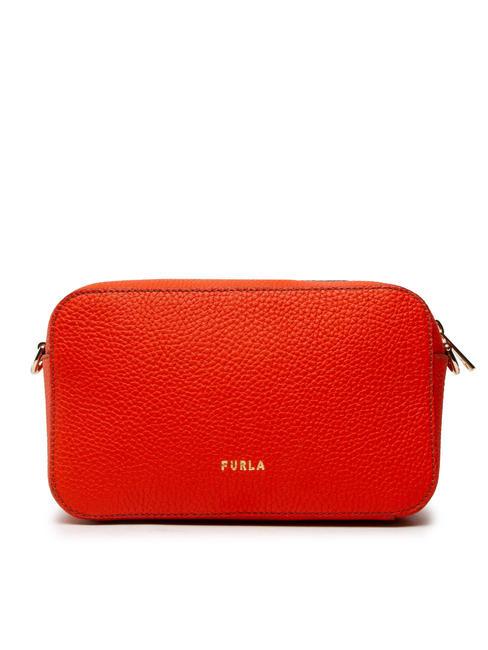 PRIMULA Bolso bandolera, en piel Mandarina - Bolsos Mujer