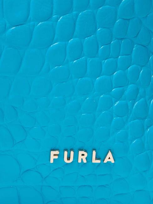 GINGER Bolso pequeño en piel de coco. cian - Bolsos Mujer