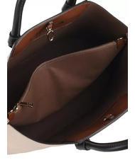 FURLA MIASTELLA Bolso tote de piel con bandolera gris+coñac h+negro - Bolsos Mujer - 5