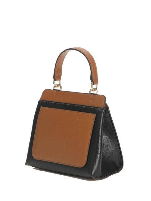 1927 Bolso mini de piel greige + negro + coñac h - Bolsos Mujer
