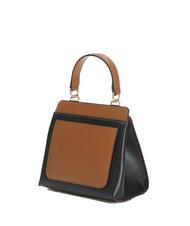 FURLA 1927 Bolso mini de piel greige + negro + coñac h - Bolsos Mujer - 2