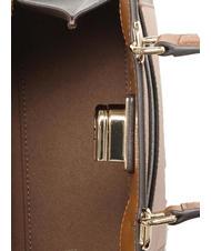 FURLA 1927 Bolso mini de piel greige + negro + coñac h - Bolsos Mujer - 3