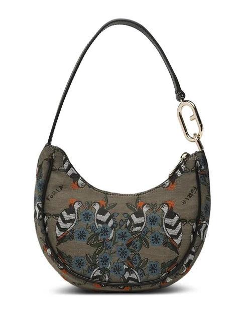 PRIMAVERA Bolso bandolera en tejido jacquard tonos grises - Bolsos Mujer