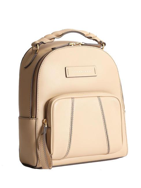 BRIGIDA Mochila de cuero abad natural. oro - Bolsos Mujer