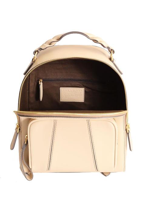 BRIGIDA Mochila de cuero abad natural. oro - Bolsos Mujer