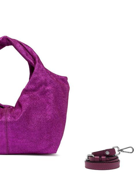 AGNESE Bolso en piel laminada Rosa caliente - Bolsos Mujer