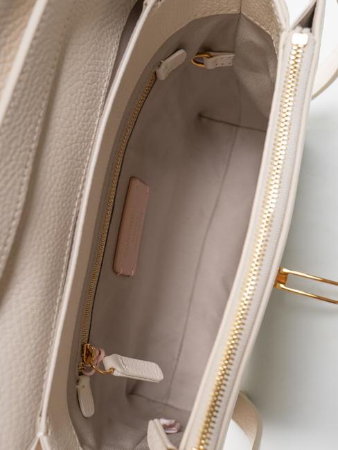 NICO Bolso bandolera pequeño de piel leche de coco - Bolsos Mujer