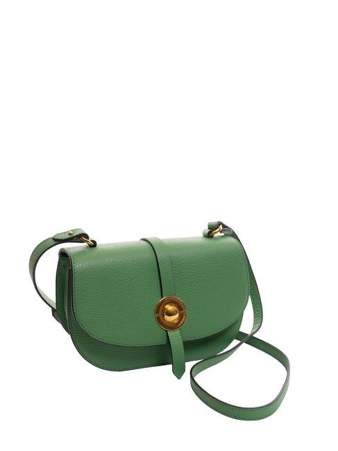 MARGHERITA Bolso Saddle de piel martillada menta - Bolsos Mujer