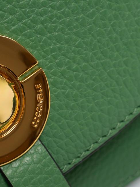 MARGHERITA Bolso Saddle de piel martillada menta - Bolsos Mujer