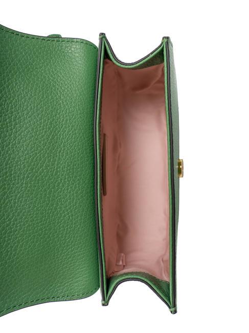 MARGHERITA Bolso Saddle de piel martillada menta - Bolsos Mujer
